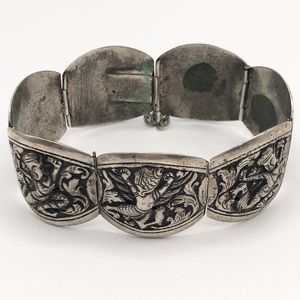 800 Silver Siam Dancer Vintage Bracelet